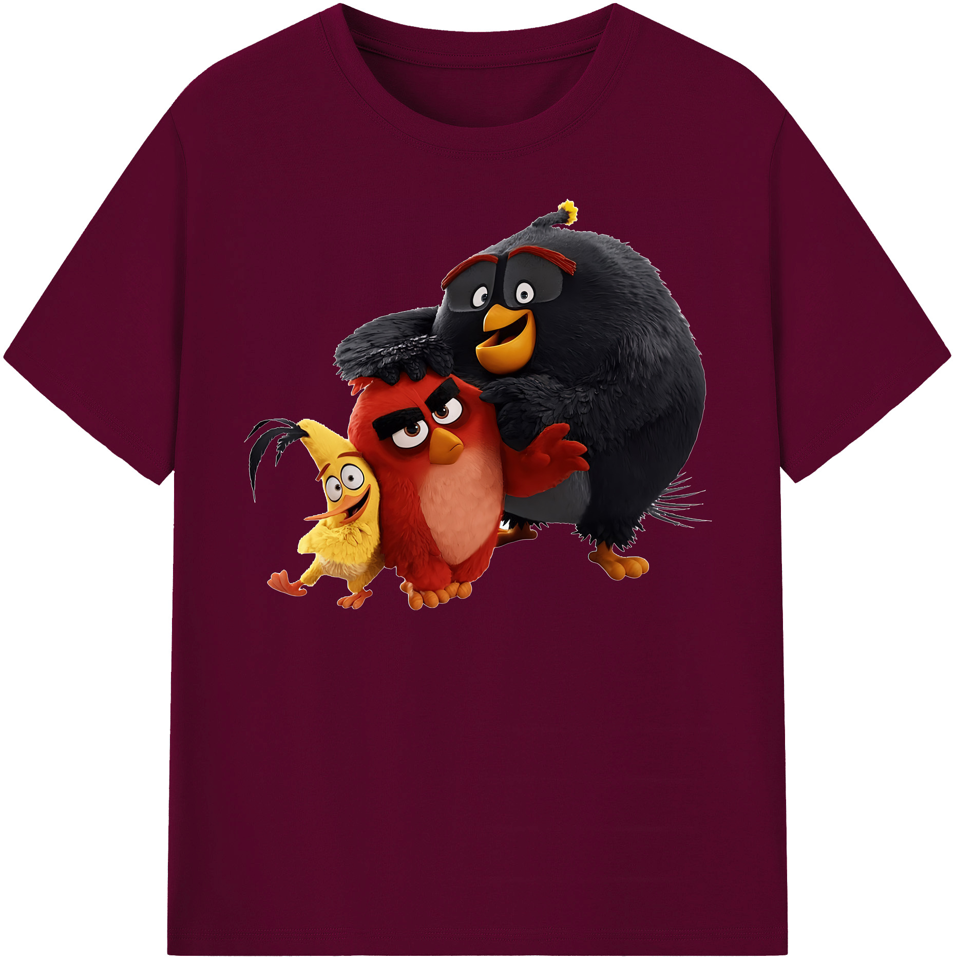 （画像用） Angry Birds アングリーバード レディースカジュアルプリントTシャツ（綿100％）